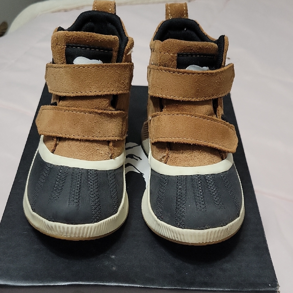 Kids Brown and Black Shoes